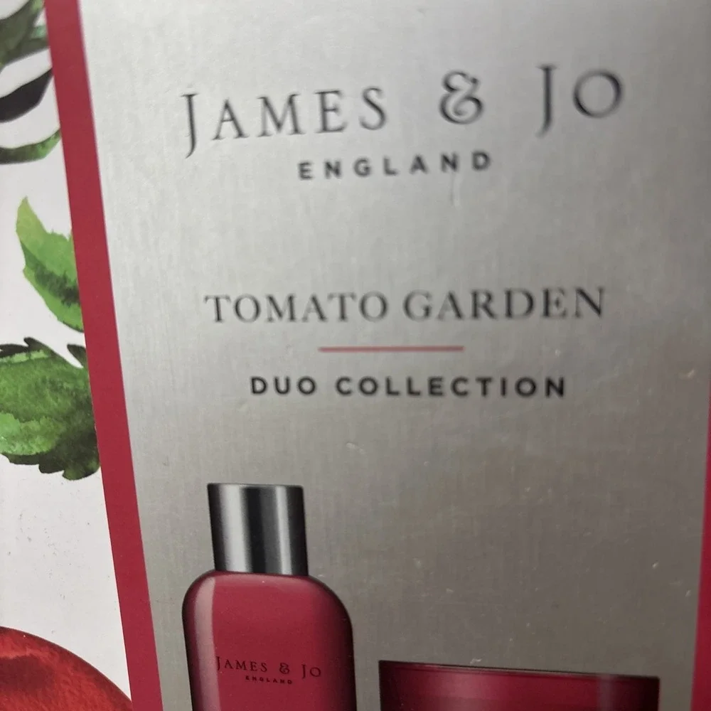 NEW James & Jo England Tomato‎ Garden Duo Bubble Bath & Scented Candle Gift Set
